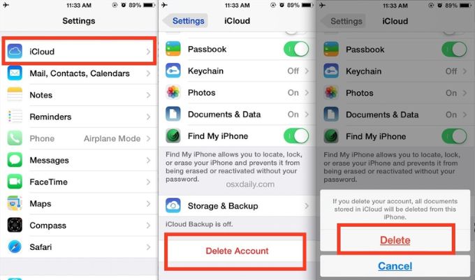 Cách xóa tài khoản iCloud cũ trên iPhone khi quên mật khẩu