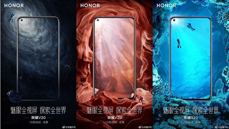Honor View 20 nhanh chóng bắt kịp xu hướng màn hình nốt ruồi hiện nay