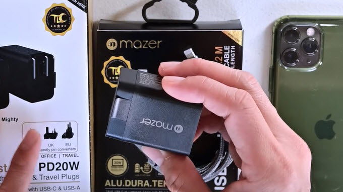 007win com cá cược thể thao Mazer SuperMINI 20W US Foldable Wall Charger tích hợp công nghệ Giấy phép hoạt động của thương hiệu 007Win