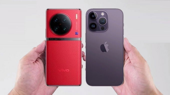 iPhone 14 Pro Max và Vivo X90 Pro+ đều sở hữu ngoại hình sang trọng