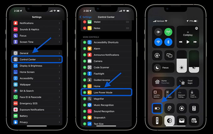 Cách kích hoạt Chế độ nguồn điện thấp trên iPhone 