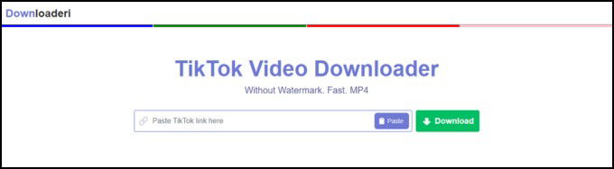 Tải video TikTok không logo bằng Downloaderi