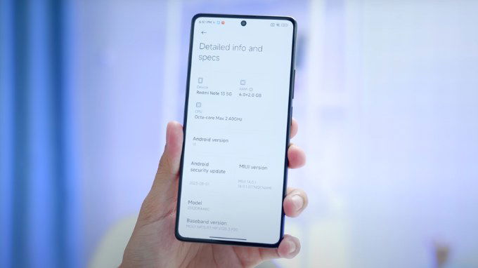 Thông số hiệu năng của Redmi Note 13 