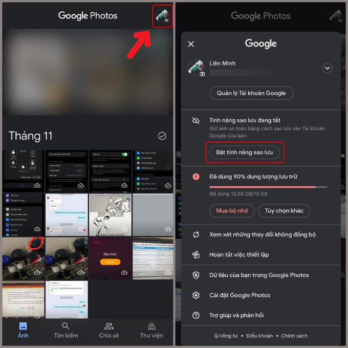 Chuyển hình ảnh từ iPhone sang Android trên Google Photos