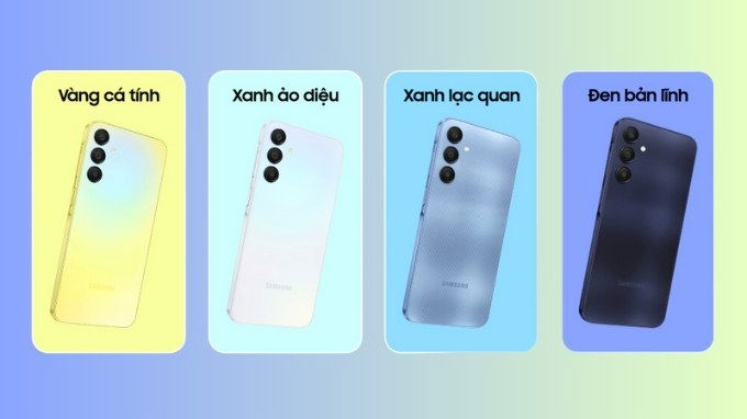 Màu sắc của Galaxy A15 và Galaxy A25 5G