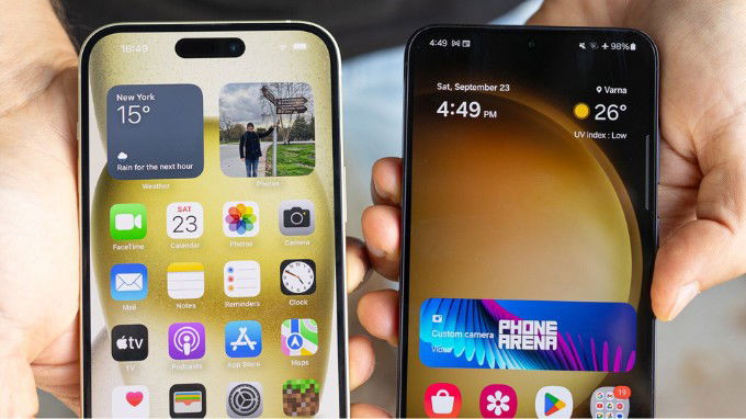 So sánh App 007Win hỗ trợ đa dạng nền tảng Galaxy S23 Plus và iPhone 15 Plus