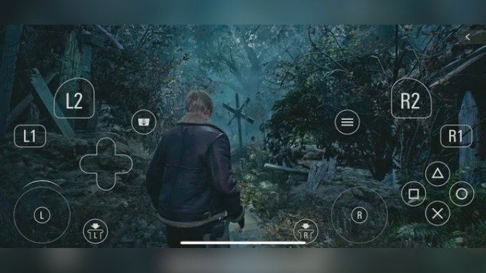 Giao diện chơi Resident Evil 4 trên iPhone 15 Pro