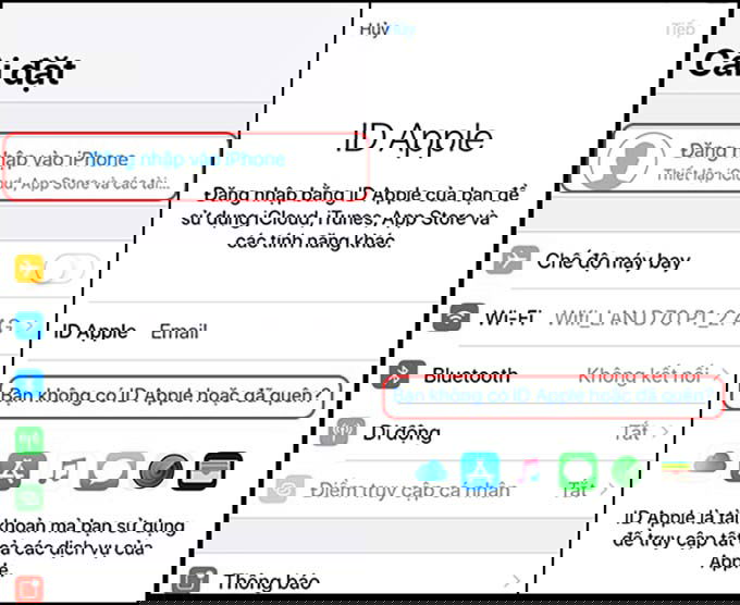 Hướng dẫn cách tạo tài khoản iCloud miễn phí trên iPhone, iPad