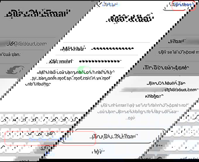 Hướng dẫn cách tạo tài khoản iCloud miễn phí trên iPhone, iPad