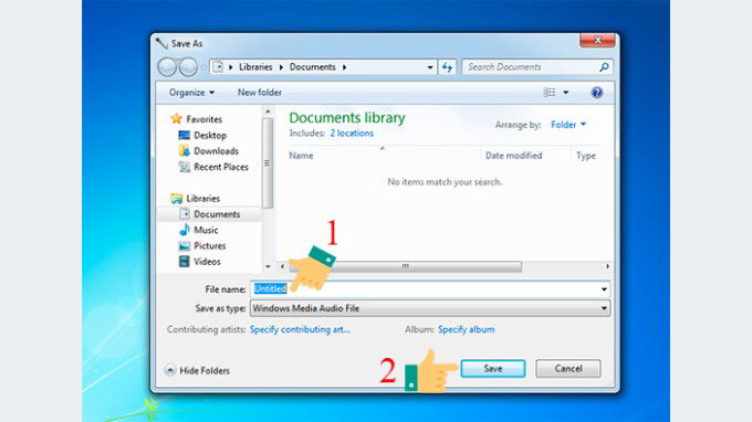 Bước 4 ghi âm trên máy tính, laptop Windows 7