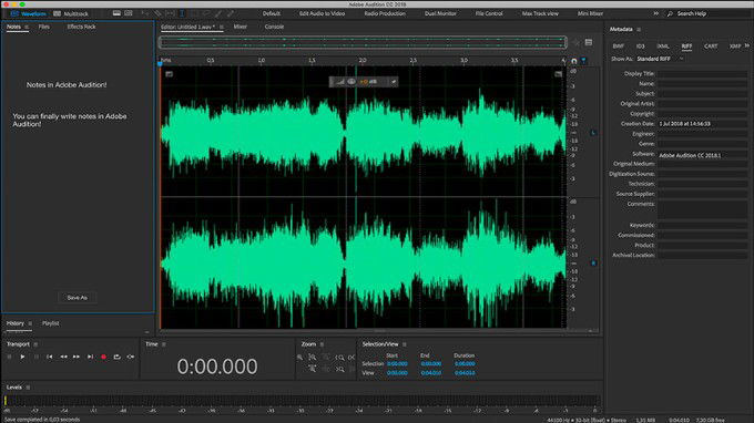 Phần mềm ghi âm Adobe Audition
