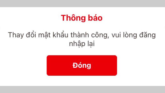 Bước 5 đổi mật khẩu trên VNeID