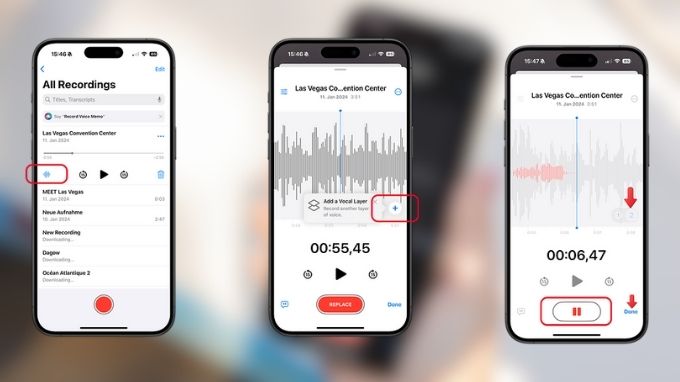 cách tạo Ghi âm nhiều lớp trên iPhone 16 Pro