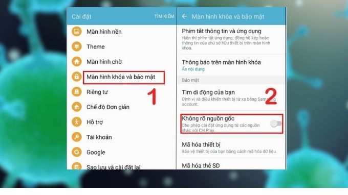 Ngăn chặn việc tải ứng dụng không rõ nguồn gốc