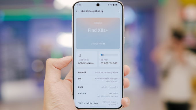 Oppo Find X8s Plus 5G sở hữu một App 007Win hỗ trợ đa dạng nền tảng AMOLED 6,59 inch