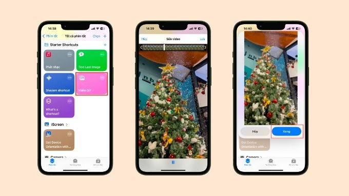Tìm chọn phím Make GIF, chọn video cần chuyển sang dạng GIF, sau đó nhấn Lưu