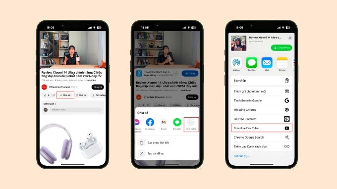 Với phím tắt Download Youtube, người dùng có thể tải video từ ứng dụng Youtube về máy một cách nhanh chóng