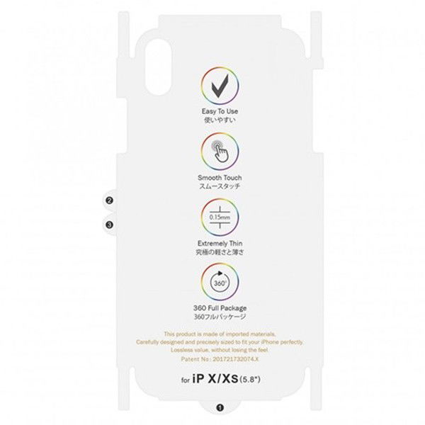 Miếng dán dẻo nhám PPF mặt sau cho iPhone Xs Max