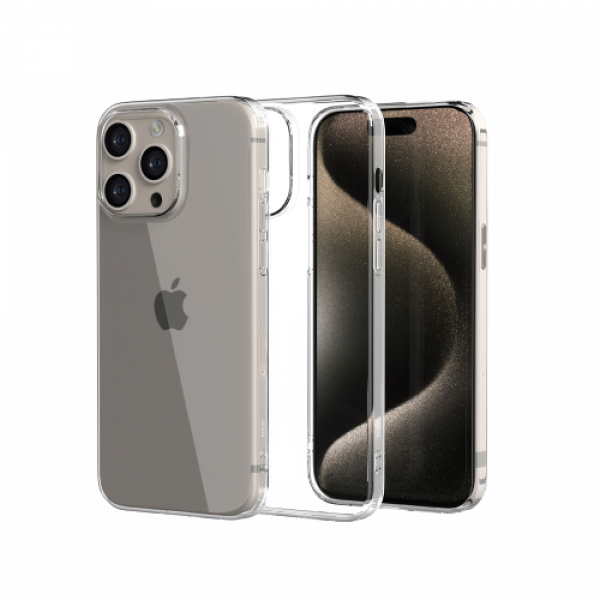 Ốp lưng cứng trong suốt Mipow Transparnet Case iPhone 15 Pro