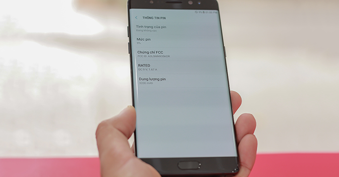 Dung lượng pin là điểm khác biệt lớn nhất tren Galaxy Note FE so với Galaxy Note 7